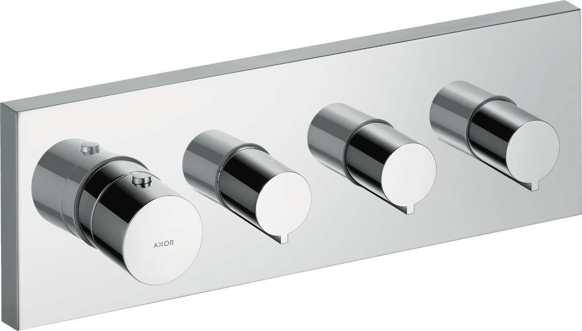 HANSGROHE AXOR ShowerSolutions Modul termostatu 360/120 s podomítkovou instalací, hranatý, pro 3 spotřebiče #10751000 - chrom