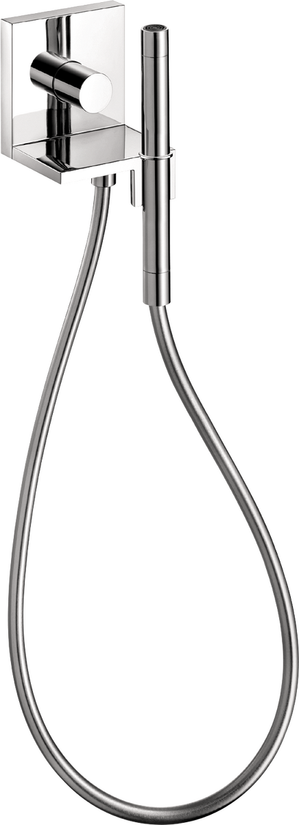 HANSGROHE AXOR ShowerSolutions Modul ruční sprchy 120/120 s podomítkovou instalací, hranatá rozeta #10651000 - chrom