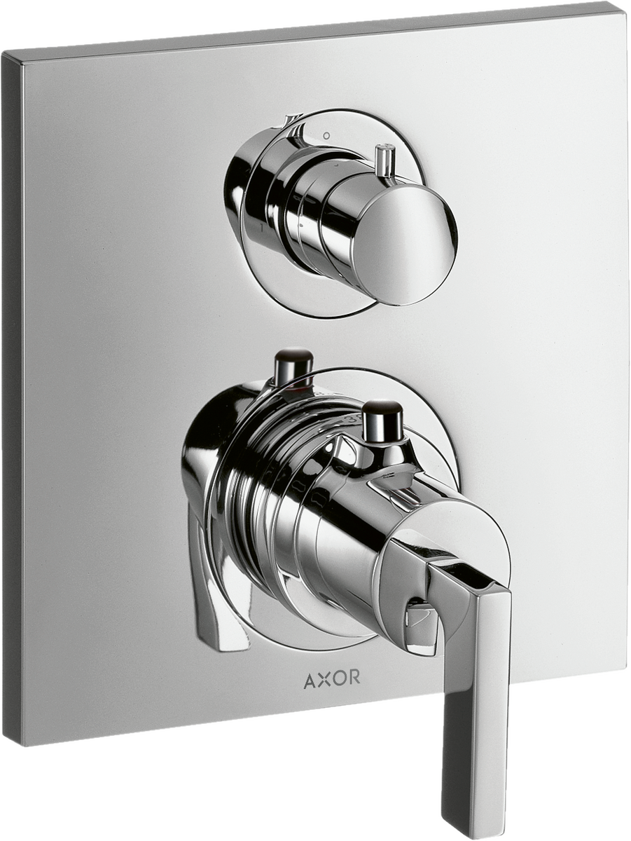 HANSGROHE AXOR Citterio Termostat s podomítkovou instalací, s uzavíracím a přepínacím ventilem a páčkovou rukojetí #39720000 - chrom
