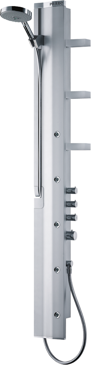 HANSGROHE Sprchový panel SideWay, nástěnné provedení, manuální, saténový chrom #26311000