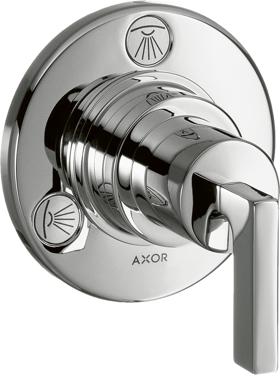 HANSGROHE AXOR Citterio Uzavírací a přepínací ventil Trio/Quattro s podomítkovou instalací s páčkovou rukojetí #39920000 - chrom