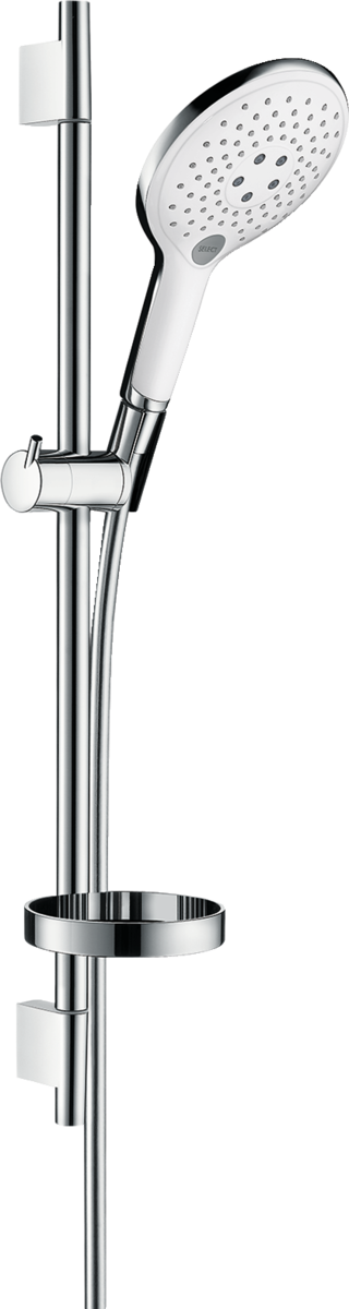 HANSGROHE Sprchový set Raindance Select S 150 3jet se sprchovou tyčí 65 cm a mýdlenkou #27802400 - Bílá/chromová