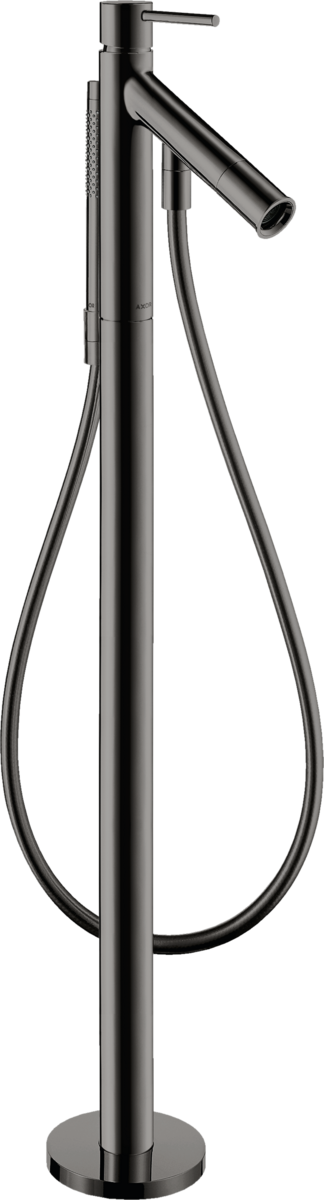 HANSGROHE AXOR Starck jednopáková vanová baterie stojánková s kolíkovou rukojetí #10456330 - leštěný černý chrom