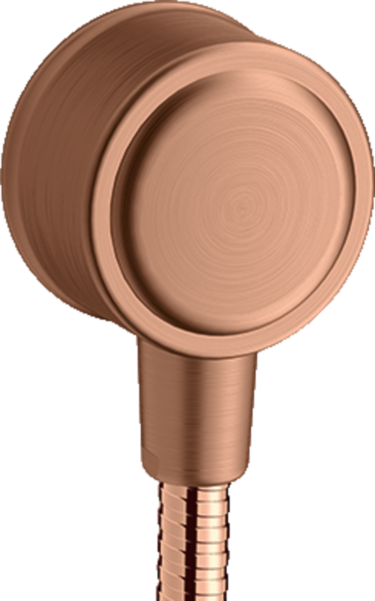 HANSGROHE Nástěnná přípojka AXOR Montreux se zpětnou klapkou #16884310 - Brushed Red Gold