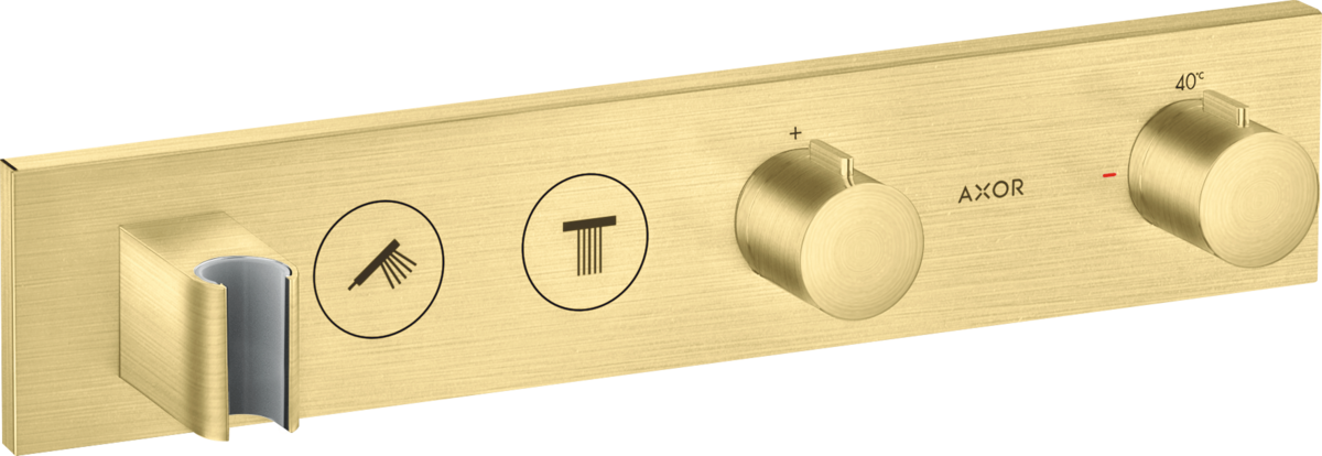 HANSGROHE Modul termostatu AXOR ShowerSolutions Select 460/90 skrytý pro 2 spotřebiče #18355950 - kartáčovaná mosaz