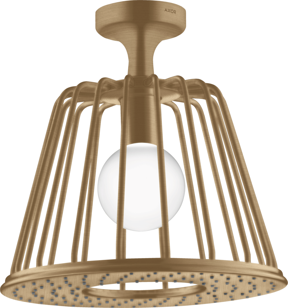 HANSGROHE AXOR LampShower/Nendo LampShower 275 1jet s připojením ke stropu #26032140 - kartáčovaný bronz