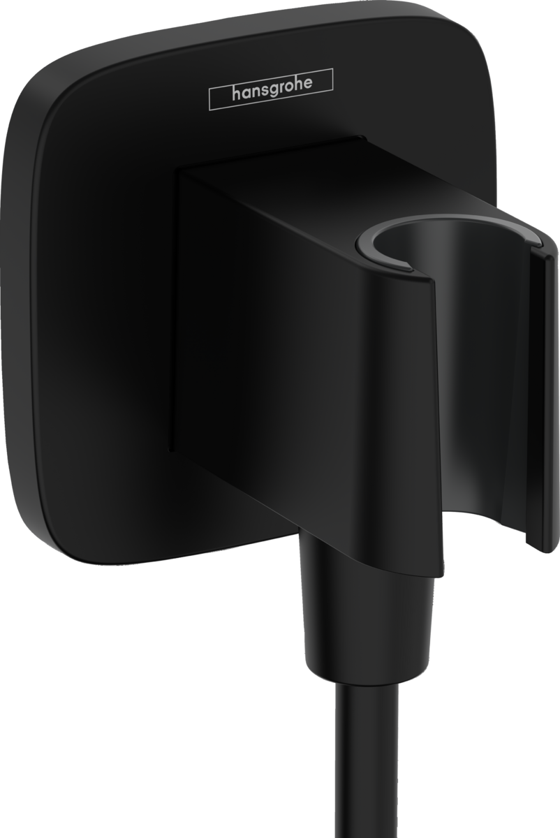 HANSGROHE FixFit Q Přípojka hadice se sprchovým držákem #26887670 - matná černá