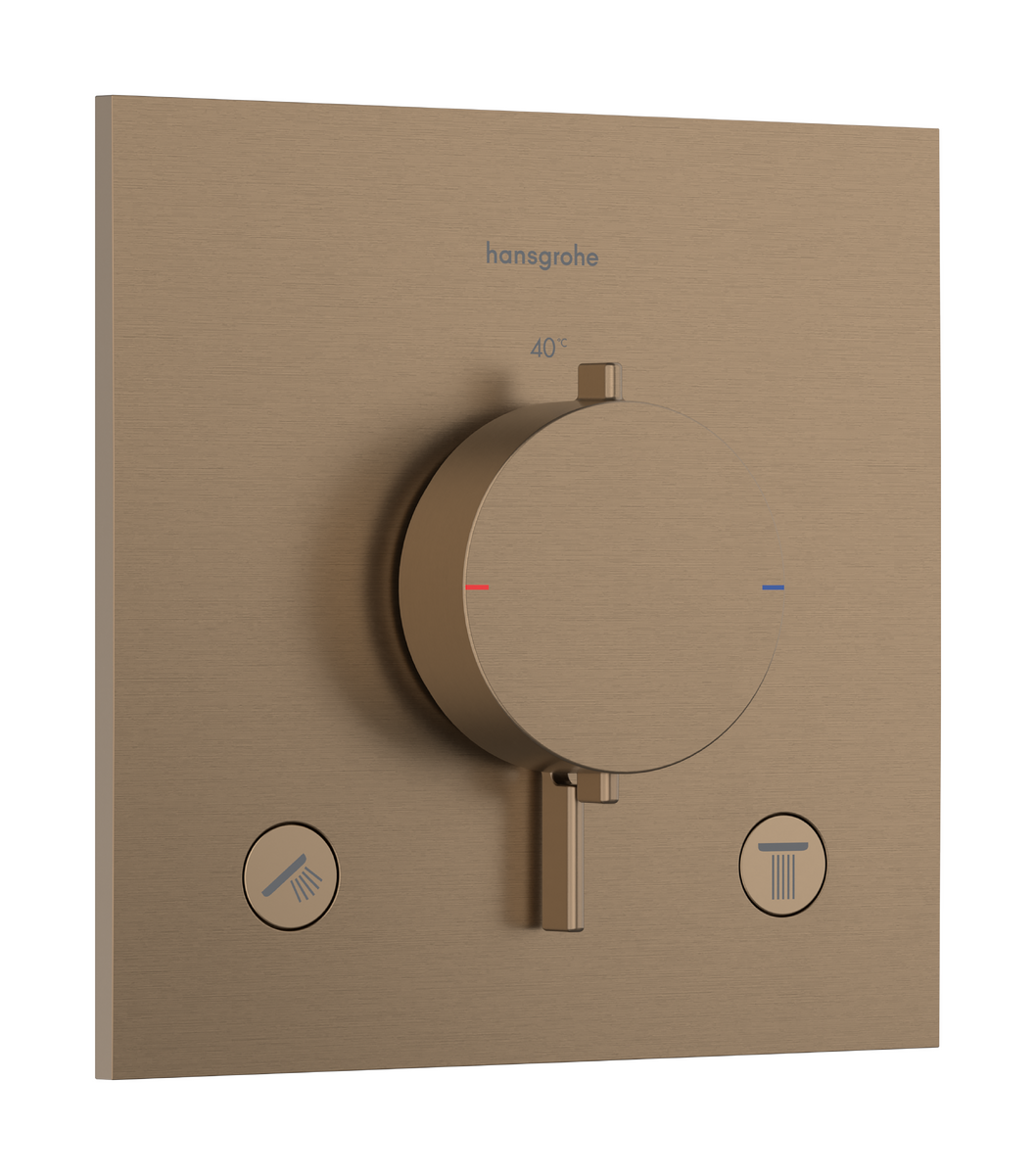 HANSGROHE Ecostat Comfort E Termostat pod omítku pro 2 spotřebiče #33711140 - kartáčovaný bronz