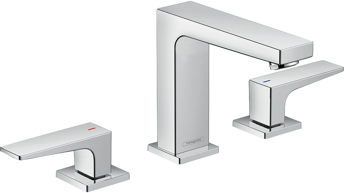 HANSGROHE Metropol 3otvorová umyvadlová baterie 110 s páčkovými rukojeťmi a odtokovou soupravou Push-Open #32514000 - chrom