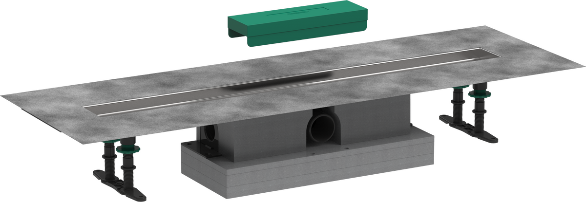 HANSGROHE uBox universal Úplná sada pro standardní instalaci - 800 pro vrchní sady sprchových žlabů #56024180
