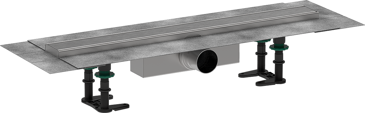 HANSGROHE RainDrain Compact Úplná sada sprchového žlabu 600 pro standardní instalaci #56174800 - kartáčovaná nerezová ocel