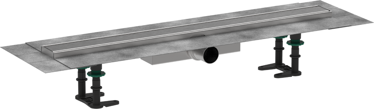 HANSGROHE RainDrain Compact Úplná sada sprchového žlabu 700 pro plochou instalaci #56164800 - kartáčovaná nerezová ocel