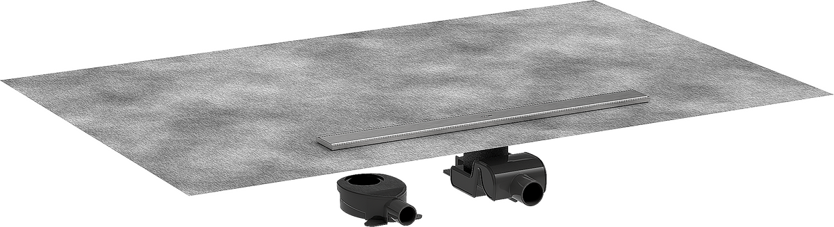 HANSGROHE RainDrain Allround Úplná sada sprchového žlabu 700 pro standardní/plochou instalaci #56186800 - kartáčovaná nerezová ocel