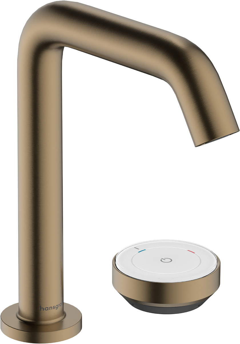 HANSGROHE Tecturis S 2otvorová umyvadlová baterie 150 CoolStart EcoSmart+ s odtokovou soupravou #73353140 - kartáčovaný bronz