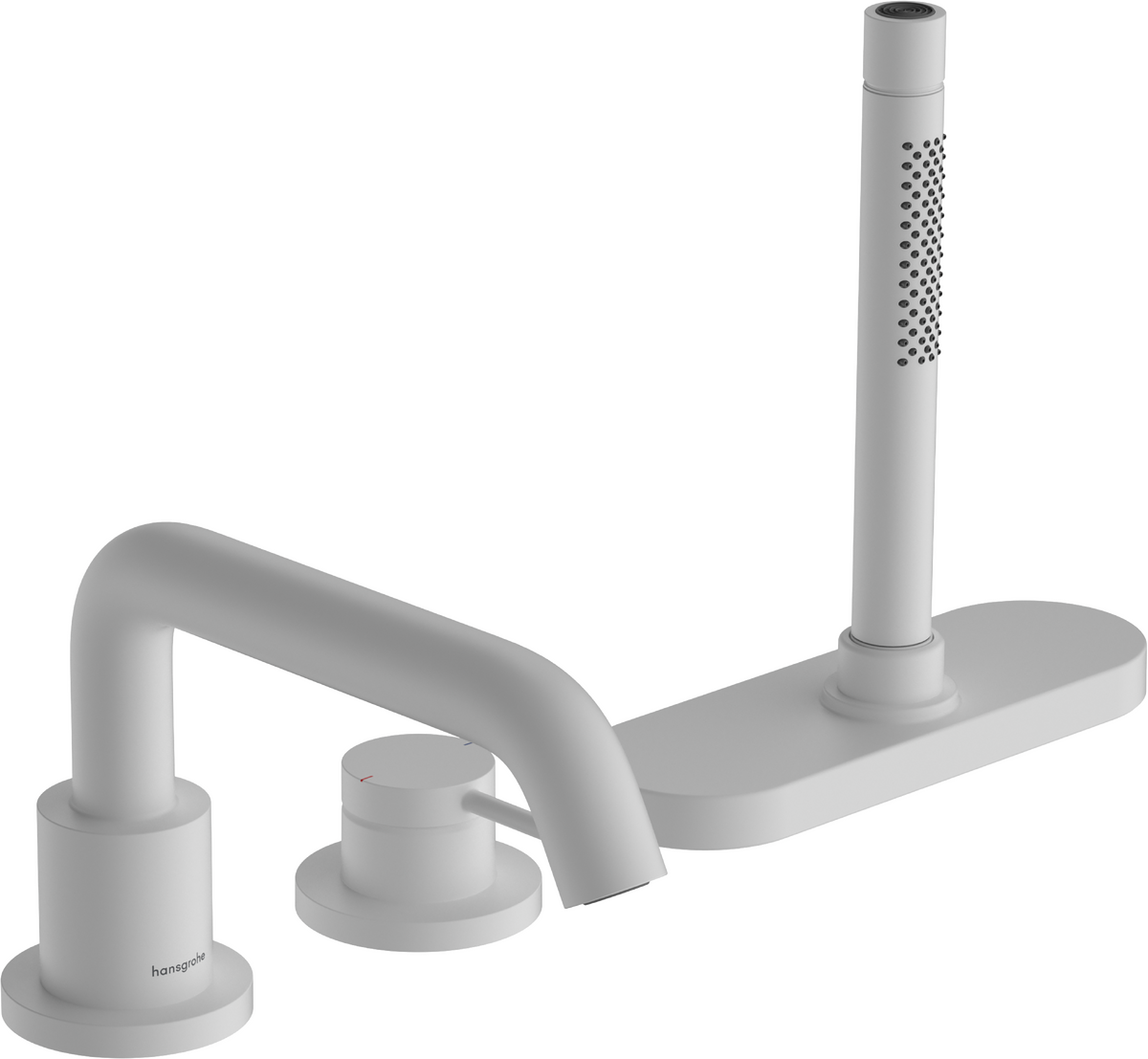 HANSGROHE Tecturis S 3otvorová baterie na okraj vany s jednotkou sBox #73447700 - matná bílá