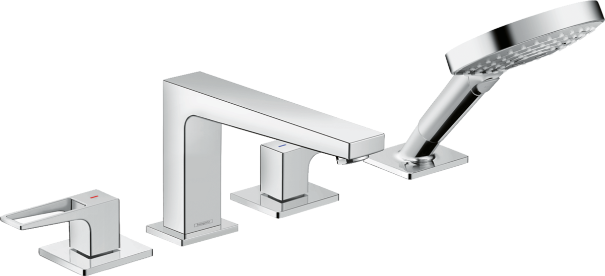 HANSGROHE Metropol 4-otvorová vanová okrajová baterie s obloukovými rukojeťmi pro Secuflex #74552000