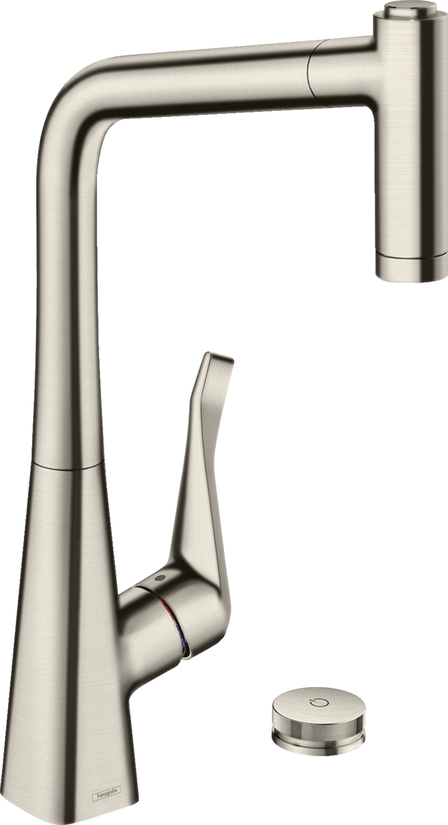 HANSGROHE Metris Select M71 2otvorová jednopáková kuchyňská baterie 320, výsuvný výtok, 2 trysky, sBox #73806800