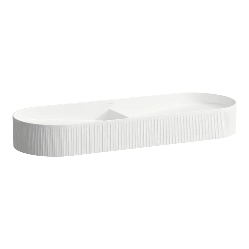 LAUFEN SONAR Umyvadlová mísa, bez armaturní desky, bez přepadu 1000 x 370 x 140 mm 757 - Bílá mat H8123497571121