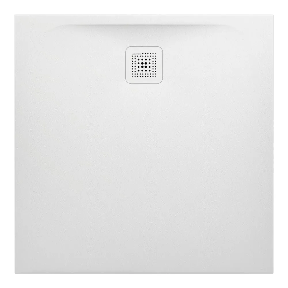LAUFEN PRO Sprchová vanička, čtvercová, s odtokem na straně, materiál Marbond 900 x 900 x 30 mm 000 - Bílá H2109560000001