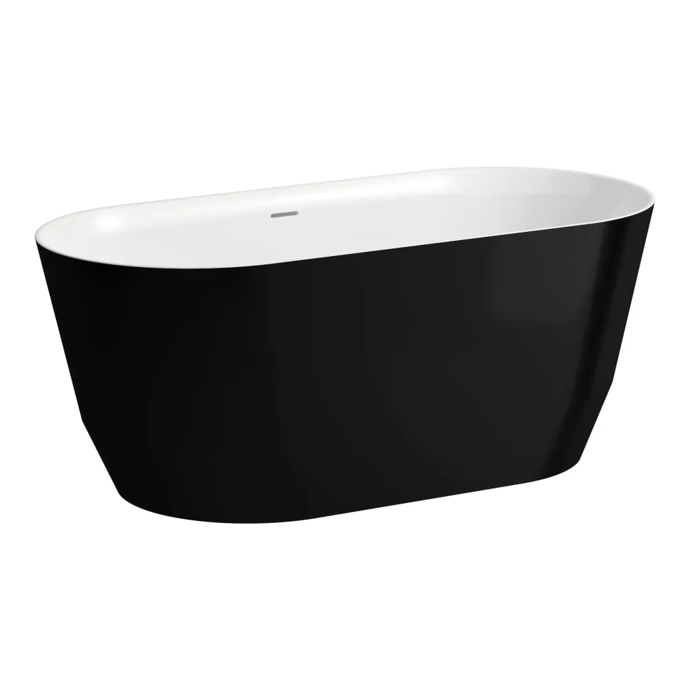 LAUFEN PRO Vana, samostatně stojící, materiál Marbond 1500 x 700 x 590 mm #H2439520640001 - 064 - Lesklá černá zvenku/lesklá bílá uvnitř