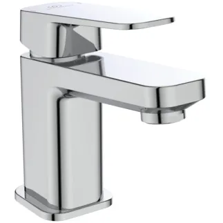 IDEAL STANDARD TONIC II - umyvadlová baterie 51x145,5x137 mm, svislá vzdálenost od středu výpusti 100 mm, chrom, 5 l/min (3 bar), bez výsuvného odpadu - EasyFix, perlátor, omezovač průtoku, EPD, FirmaFlow, povrch SmartShine, certifikát NF #A6331AA - chrom