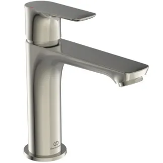 IDEAL STANDARD CONNECT AIR - umyvadlová baterie 48x160,5x170 mm, svislá vzdálenost od středu výpusti 125 mm, stříbrná bouře, 5 l/min (3 bar), bez výsuvného odpadu - EasyFix, perlátor, omezovač průtoku, EPD, PVD technologie #A7015GN - nerezová ocel