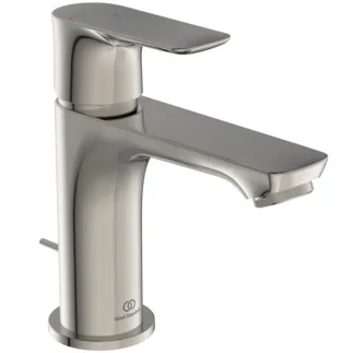 IDEAL STANDARD CONNECT AIR - umyvadlová baterie 48x160x146 mm, svislá vzdálenost od středu výpusti 107 mm, stříbrná bouře, 5 l/min (3 bar), s výsuvným odpadem - EasyFix, perlátor, BlueStart, omezovač průtoku, EPD, PVD technologie #A7008GN - nerezová ocel