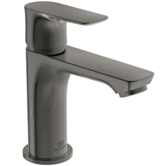 IDEAL STANDARD CONNECT AIR - umyvadlová baterie 48x145,5x146 mm, svislá vzdálenost od středu výpusti 107 mm, magneticky šedá, 5 l/min (3 bar), bez výsuvného odpadu - EasyFix, perlátor, omezovač průtoku, EPD, PVD technologie #A7010A5 - magneticky šedá