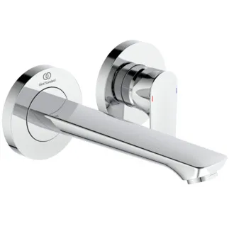 IDEAL STANDARD CONNECT AIR - Nástěnná umyvadlová baterie 193x201x105,5 mm, svislá vzdálenost od středu výpusti 185 mm, chrom, nutná sada 1 (A5948), 5 l/min (3 bar), bez výsuvného odpadu - omezovač průtoku, EPD, FirmaFlow, povrch SmartShine #A7029AA - chrom