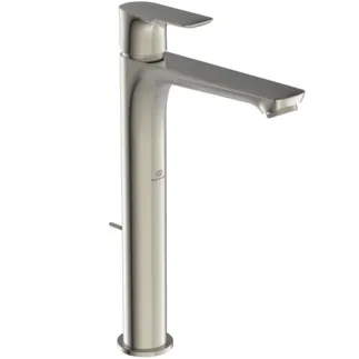 IDEAL STANDARD CONNECT AIR - umyvadlová baterie 48x196x296 mm, svislá vzdálenost od středu výpusti 150 mm, stříbrná bouře, 5 l/min (3 bar), s výsuvným odpadem - EasyFix, perlátor, BlueStart, omezovač průtoku, PVD technologie #A7026GN - nerezová ocel