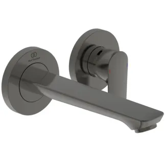 IDEAL STANDARD CONNECT AIR - Nástěnná umyvadlová baterie 193x201x105,5 mm, svislá vzdálenost od středu výtoku 185 mm, magneticky šedá, nutná sada 1 (A5948), 5 l/min (3 bar), bez výsuvného odpadu - omezovač průtoku, FirmaFlow, PVD technologie #A7029A5 - magneticky šedá