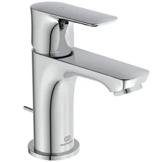 IDEAL STANDARD CONNECT AIR - umyvadlová baterie 48x143x136 mm, svislá vzdálenost od středu výpusti 90 mm, chrom, 5 l/min (3 bar), s výsuvným odpadem - EasyFix, perlátor, BlueStart, omezovač průtoku, EPD, povrch SmartShine #A7017AA - chrom