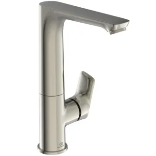 IDEAL STANDARD CONNECT AIR - umyvadlová baterie 95x177,5x247 mm, svislá vzdálenost od středu výpusti 140 mm, stříbrná bouře, 5 l/min (3 bar), bez výsuvného odpadu - EasyFix, perlátor, omezovač průtoku, EPD, FirmaFlow, PVD technologie #A7023GN - nerezová ocel
