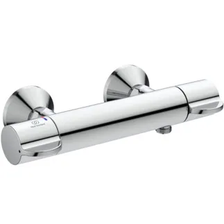 IDEAL STANDARD CERAPLUS SAFE - sprchová baterie AP 296x130x70 mm v chromu, 13 l/min (3 bary) - termostatická funkce, úspora vody a energie, CoolBody, tepelná dezinfekce, bezpečnostní zámek, povrch SmartShine #A6872AA - chrom