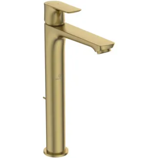 IDEAL STANDARD CONNECT AIR - umyvadlová baterie 48x196x296 mm, svislá vzdálenost od středu výpusti 150 mm, broušené zlato, 5 l/min (3 bar), s výsuvným odpadem - EasyFix, perlátor, BlueStart, omezovač průtoku, PVD technologie #A7026A2 - Brushed Gold