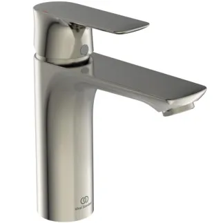 IDEAL STANDARD CONNECT AIR - umyvadlová baterie 48x165x176 mm, svislá vzdálenost od středu výpusti 125 mm, stříbrná bouře, 5 l/min (3 bar), bez výsuvného odpadu - EasyFix, perlátor, click technologie, omezovač průtoku, EPD, FirmaFlow, PVD technologie #A7055GN - nerezová ocel