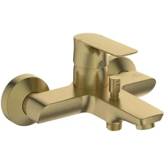 IDEAL STANDARD CONNECT AIR - Nástěnná vanová baterie 207x193x121 mm, svislá vzdálenost od středu výpusti 174 mm, broušené zlato, 22,0 l/min (3 bar) - Click technologie, FirmaFlow, PVD technologie #A7033A2 - Brushed Gold