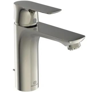 IDEAL STANDARD CONNECT AIR - umyvadlová baterie 48x179x176 mm, svislá vzdálenost od středu výpusti 125 mm, stříbrná bouře, 5 l/min (3 bar), s výsuvným odpadem - EasyFix, perlátor, technologie click, omezovač průtoku, EPD, FirmaFlow, PVD technologie #A7054GN - nerezová ocel