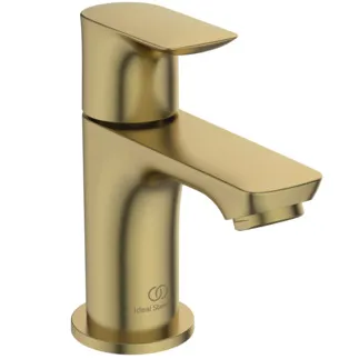 IDEAL STANDARD CONNECT AIR - sloupový ventil 48x115x126 mm, svislá vzdálenost 85 mm od středu výtoku, broušené zlato, 5 l/min (3 bar), bez výsuvného odpadu - omezovač průtoku, PVD technologie #A7031A2 - Brushed Gold