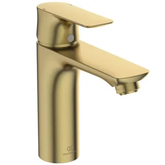 IDEAL STANDARD CONNECT AIR - umyvadlová baterie 48x179x176 mm, svislá vzdálenost od středu výpusti 125 mm, broušené zlato, 5 l/min (3 bar), s výsuvným odpadem - EasyFix, perlátor, technologie click, omezovač průtoku, FirmaFlow, PVD technologie #A7054A2 - Brushed Gold