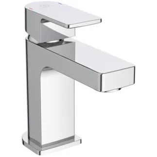 IDEAL STANDARD EDGE - Umyvadlová baterie 48x130,5x129 mm, svislá vzdálenost od středu výpusti 90 mm, chrom, 5 l/min (3 bar), bez výsuvného odpadu - EasyFix, perlátor, omezovač průtoku, EPD, povrch SmartShine #A7266AA - chrom