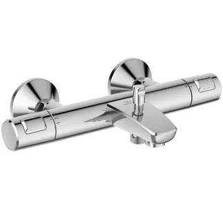 IDEAL STANDARD CERATHERM T25 - nástěnná vanová baterie 315x183x80 mm, svislá vzdálenost od středu výtoku 158 mm, chrom, 20,0 l/min (3 bar) - termostatická funkce, úspora vody a energie, CoolBody, bezpečnostní zámek, povrch SmartShine #A7206AA - chrom