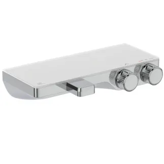 IDEAL STANDARD Ceratherm S200 - 2-ruční vanová a sprchová baterie 314x170x75 mm, svislá vzdálenost od středu výtoku 155 mm, chrom, 23,0 l/min (3 bary) - skrytý perlátor, termostatická funkce, úspora vody a energie, CoolBody, bezpečnostní zámek, povrch SmartShine #A7330AA - chrom