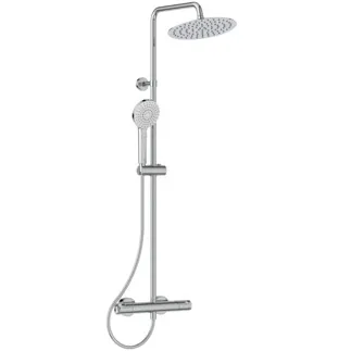 IDEAL STANDARD CERATHERM T50 - Sprchový systém AP 325x516,5x1117 mm v chromu, 12,0 l/min (3 bary) - Termostatická funkce, úspora vody a energie, CoolBody, bezpečnostní zámek #A7565AA - Chrome