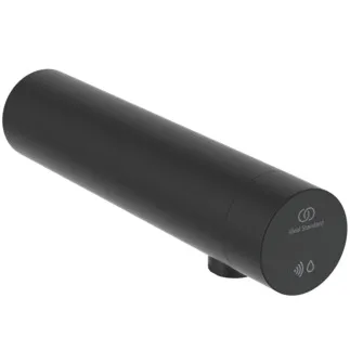 IDEAL STANDARD Sensorflow NEW - Nástěnná umyvadlová baterie 49x220x54 mm, svislá vzdálenost od středu výpusti 170 mm, černá barva, 3,8 l/min (3 bar), bez výsuvného odpadu - napájení z baterie, zcela bezdotyková #A7560XG - Silk Black