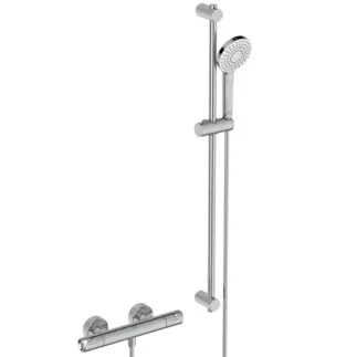 IDEAL STANDARD CERATHERM T50 - sprchová baterie AP 325x99x70 mm v chromu, 8 l/min (3 bary) - termostatická funkce, úspora vody a energie, CoolBody, bezpečnostní zámek, povrch SmartShine #A7218AA - chrom