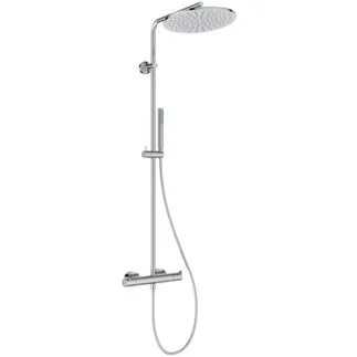 IDEAL STANDARD CERATHERM T125 - Sprchový systém AP 304x586x1191 mm v chromu, 12,0 l/min (3 bary) - Termostatická funkce, úspora vody a energie #A7589AA - Chrom