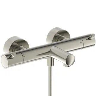 IDEAL STANDARD CERATHERM T125 - Nástěnná vanová baterie 304x181x74 mm, svislá vzdálenost od středu výtoku 164 mm, stříbrná bouře, 22,0 l/min (3 bar) - termostatická funkce, úspora vody a energie, bezpečnostní zámek, PVD technologie #A7588GN - nerezová ocel