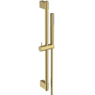 IDEAL STANDARD IDEALRAIN - Sprchová kombinace se sprchovou tyčí 105x277x603 mm v barvě kartáčovaného zlata, 8 l/min (3 bary) - omezovač průtoku, technologie PVD #A7616A2 - Brushed Gold