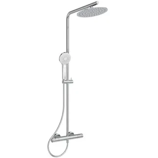 IDEAL STANDARD CERATHERM T50 - Sprchový systém AP 325x614,5x900 mm v chromu, 12,0 l/min (3 bary) - Termostatická funkce, Úspora vody a energie, CoolBody, Horizontální a vertikální flex, Vertikální flex, Bezpečnostní zámek #A7704AA - Chrome